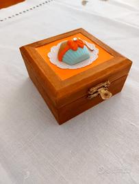 Scatolina legno decorazione fimo