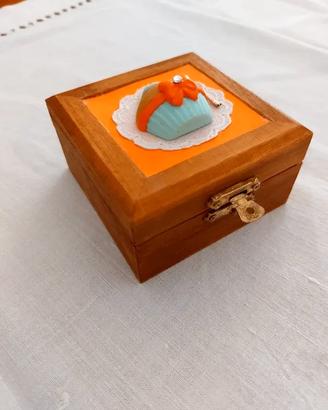 Scatolina legno decorazione fimo