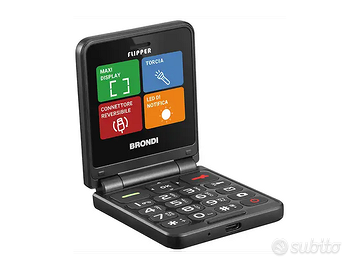 CELLULARE BRONDI FLIPPER Black Metal per anziani