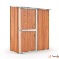 Casetta box giardino Acciaio 155x100 fin legno