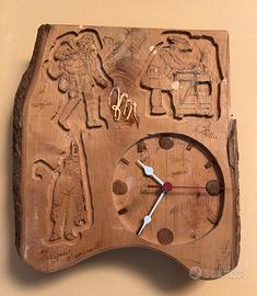 Orologio artigianale in legno