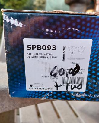 Pastiglie freno opel Meriva Astra