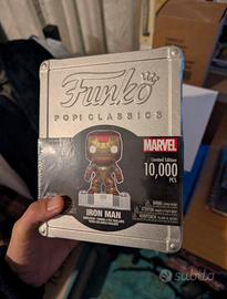 Funko pop iron man Limited edition box metallico