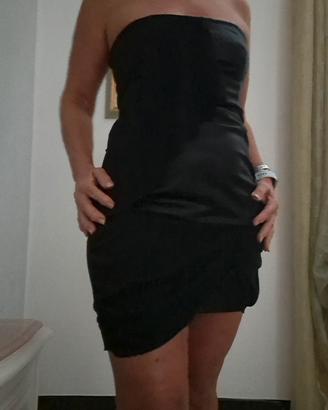 pinko vestitino in acetato e tessuto a décolleté