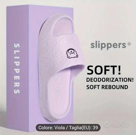 Pantofole da casa viola morbide