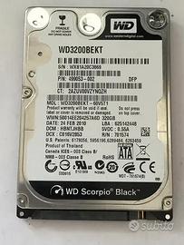 Hard Disk WD Scorpio Black 320GB 7200rpm SATA/USB