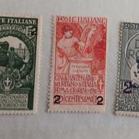 Regno 1913- unità Italia soprastampati 