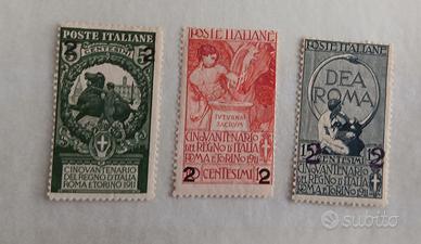 Regno 1913- unità Italia soprastampati 