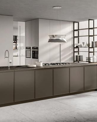Cucina come Disegno ■ Isola + Colonne + Tavolo