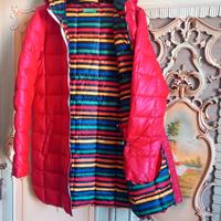 Piumino rosso interno multicolori