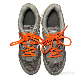 scarpe Adidas tennis grigio-rosse taglia 40 usate