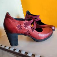 Scarpe décolleté francesine donna vintage 