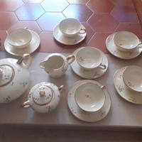 cemas servizio  te' piattini teiera  oro zecchino