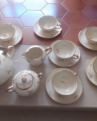 cemas servizio  te' piattini teiera  oro zecchino