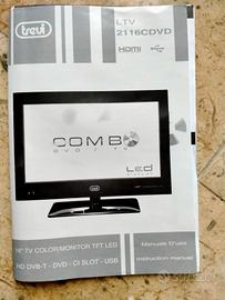 TV a colori 16 pollici con DVD per camper 