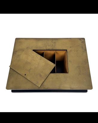 Ebonized Wood Coffee Table Attributed tWilly Rizzo