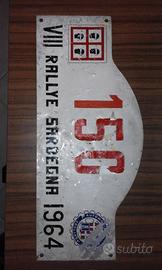 targa partecipazione al VIII Rallye della Sardegna