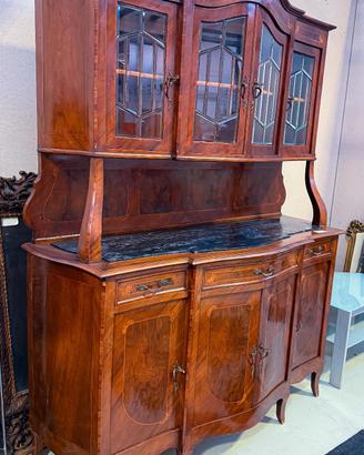 Credenza Liberty con vetrina primi'900