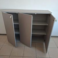 Mobile Ufficio / Archivio Grigio a 3 Ante