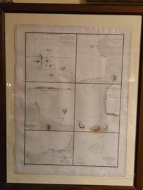 Antica mappa Galapagos 1822 rarissima