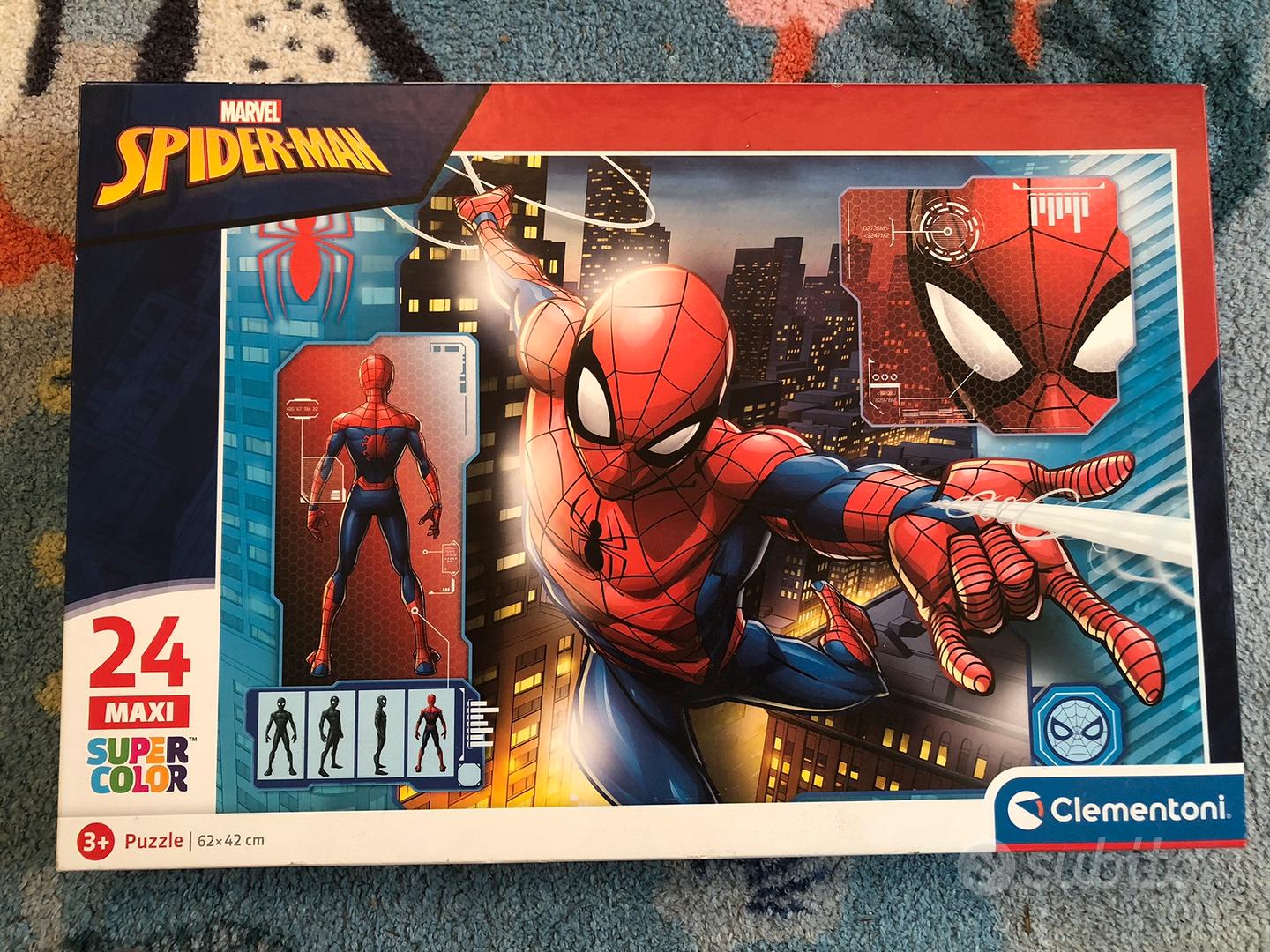 Clementoni Marvel Spiderman Supercolor - Puzzle 24 Pezzi per