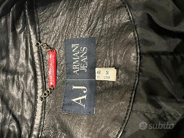 Giacca in vera pelle Armani Jeans taglia 48