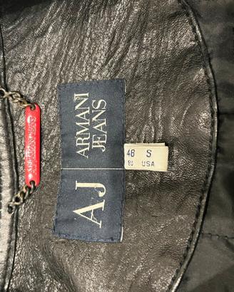 Giacca in vera pelle Armani Jeans taglia 48