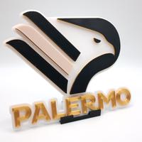 Stemma Palermo FC Serie B Scudetto Logo Squadre 3D