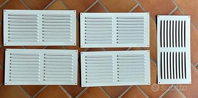 5 Griglie Rettangolari in Alluminio 150 x 300 mm