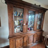 credenza 3 ante in legno vetro