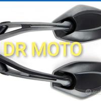 Coppia specchietti moto scooter universali ovali n
