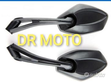 Coppia specchietti moto scooter universali ovali n