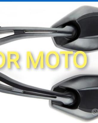 Coppia specchietti moto scooter universali ovali n