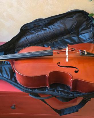 VIOLONCELLO 2/4 - COMPLETO DI ARCHETTO E CUSTODIA 