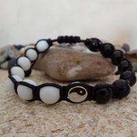 shamballa con agata e yin yang