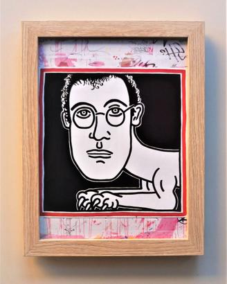 Quadro  Autoritratto di Keith Haring con cornice