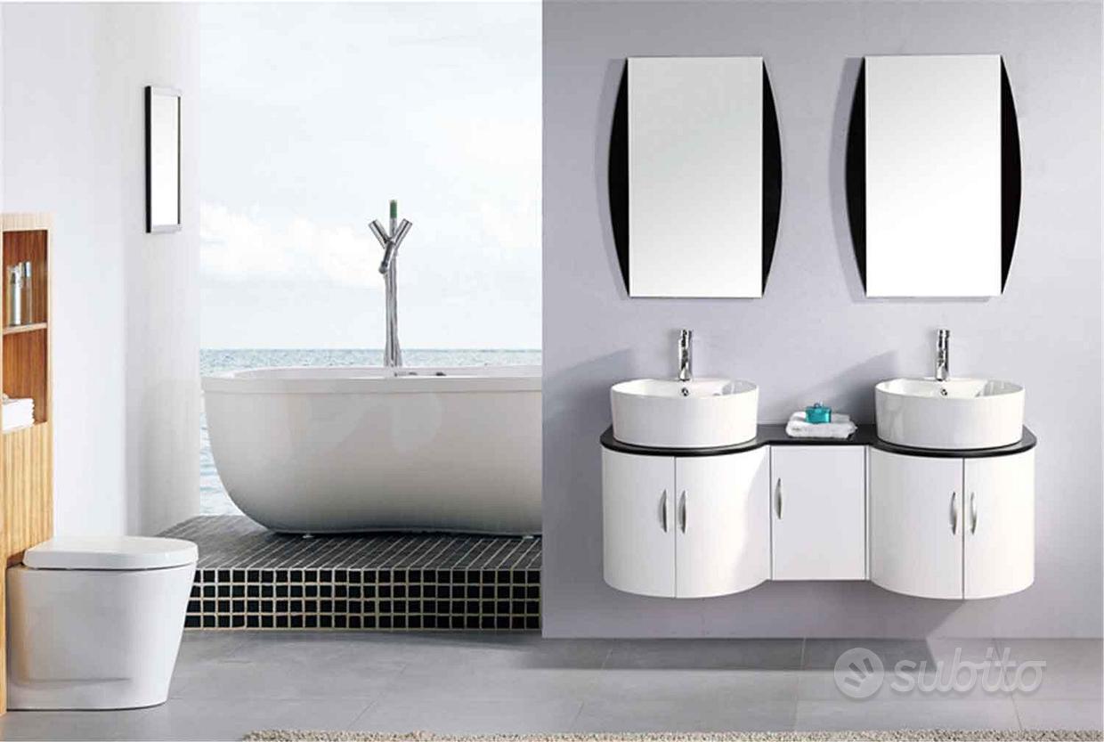 Evotrade 70 CM - Mobile Bagno Copri Colonna - 2 Ante - Mobiletto