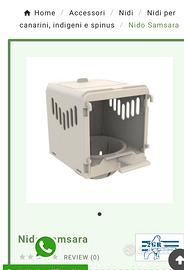 Nido esterno per canarini con portauova