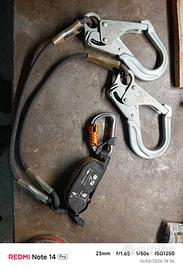 absorbica petzl moschettoni e  dissipatore