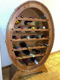 Portabottiglie in legno stile botte