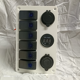 Pannello interruttori barca bianco alluminio