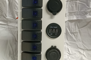 Pannello interruttori barca bianco acciaio