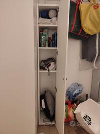 Torretta pensile bagno bianca 32x30x180cm