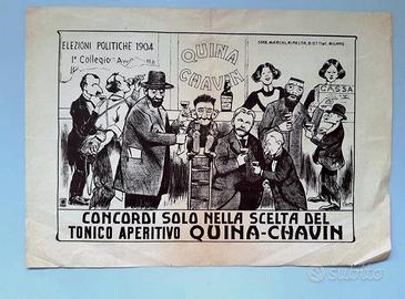 Raro volantino pubbl. Elezioni politiche 1904