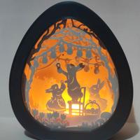 Decorazione pasquale luminosa - coniglio di pasqua