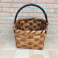 cesto in legno vintage 