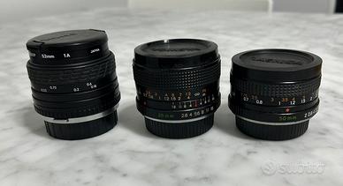 Obiettivi a fuico manuale sigma e yashica