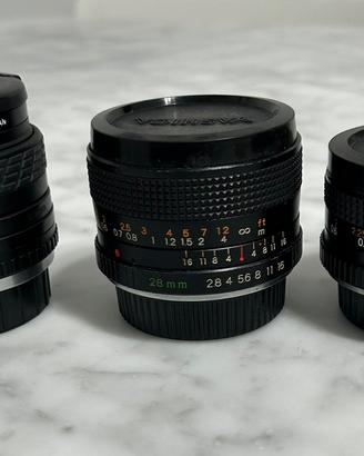 Obiettivi a fuico manuale sigma e yashica