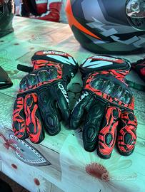 GUANTI DA MOTO PODIUM NERO/NERO/ROSSO NEON