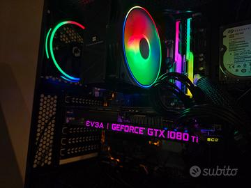PC Gaming EVGA GTX 1080 TiSC2 11GB Ryzen 7 RAM 24G